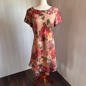Vintage 90s Whimsigoth Floral Dress 16P